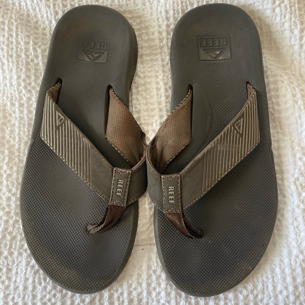 Men's Reef Phantoms Rf00 2046 Flip Flop Thong Sandal Brown Size 12